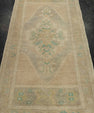 Turkish Mini Rug Oriental Hand Knotted Vintage Rug 1'10" x 3'8" #21011