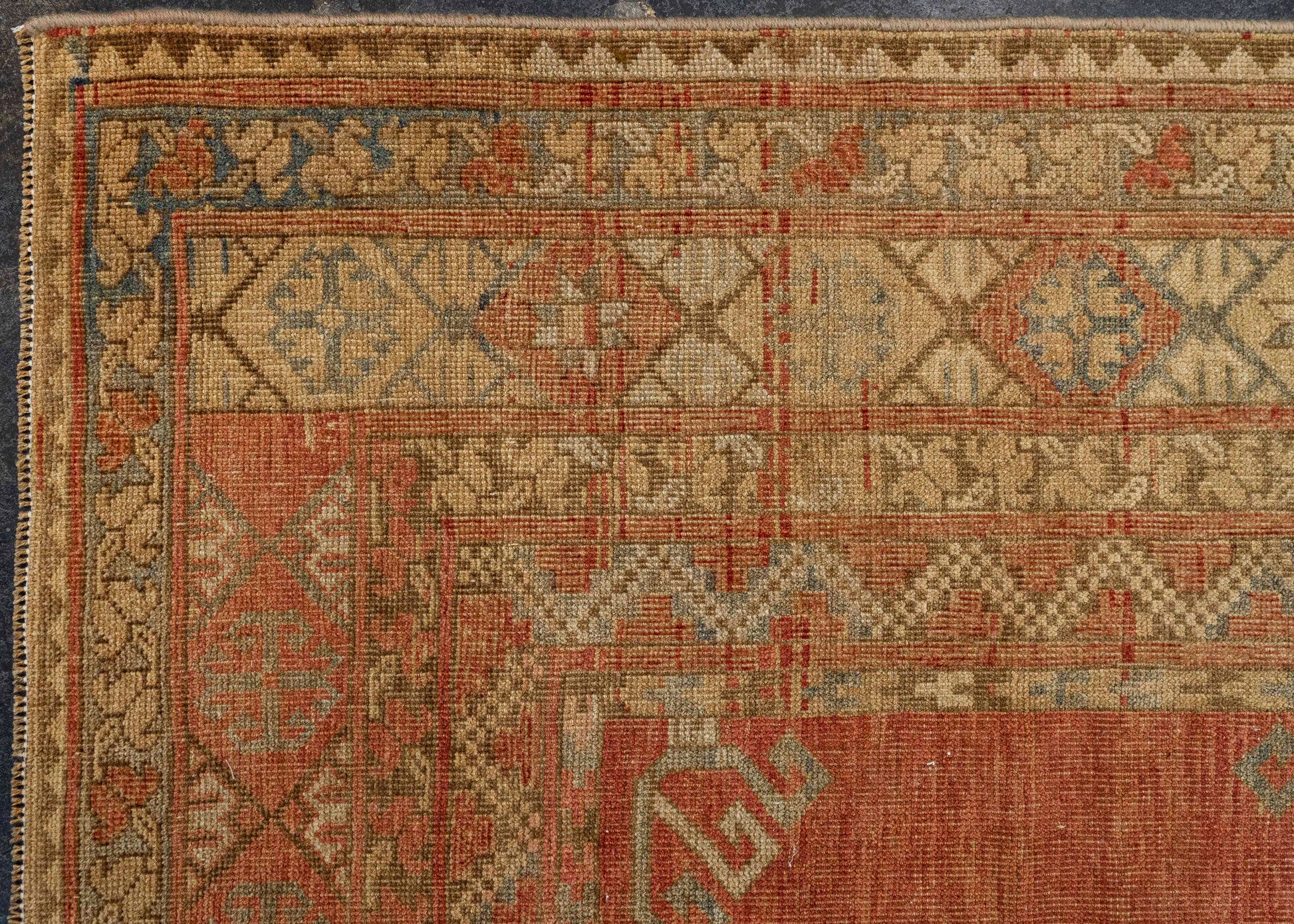 Turkish Antique Runner Rug 10'8" x 11'6" #24232