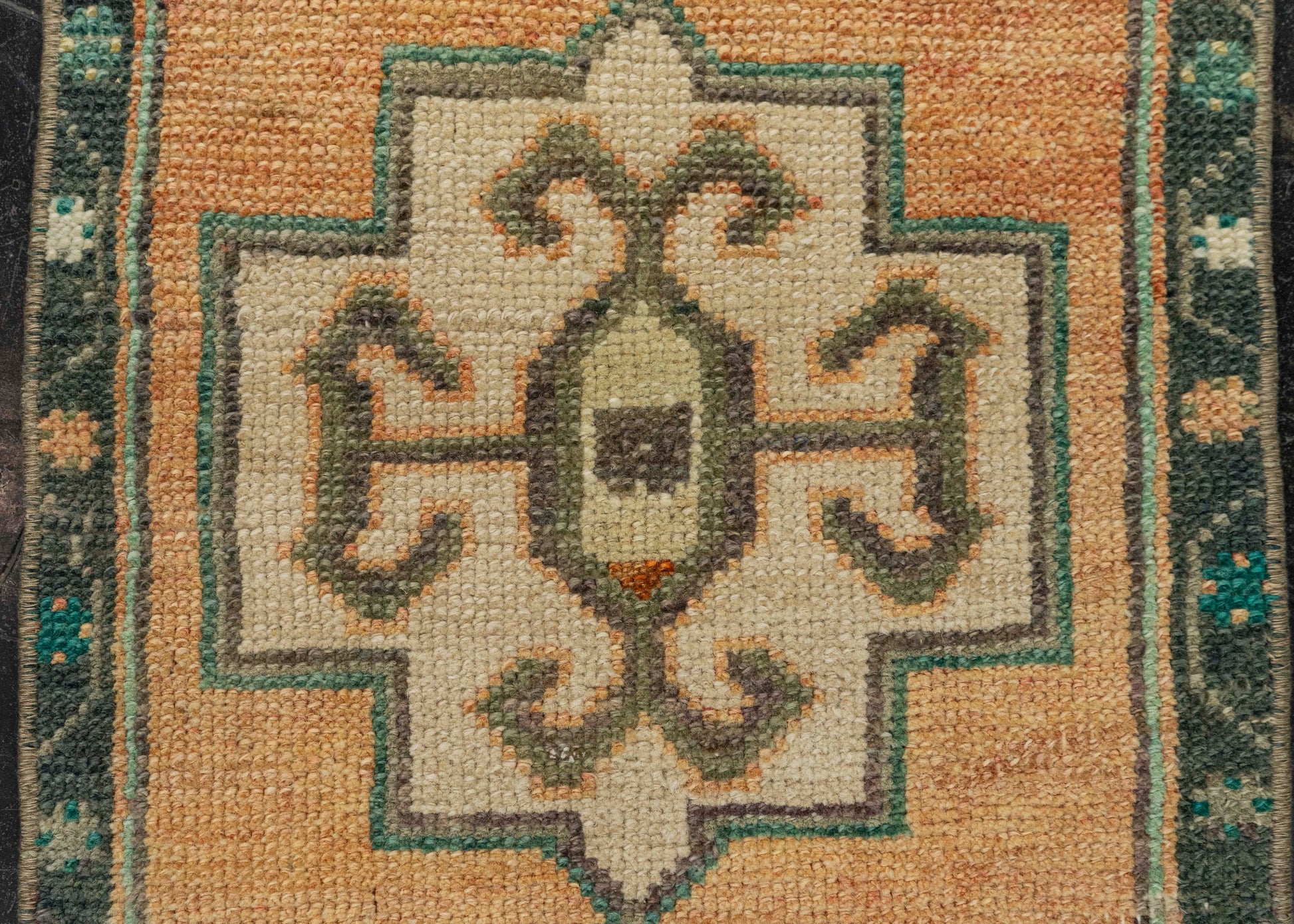 Turkish Mini Rug Oriental Hand Knotted Vintage Rug 1'5" x 3'6" #21214