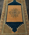 Turkish Mini Rug Oriental Hand Knotted Vintage Rug 1'6" x 2'9" #21276