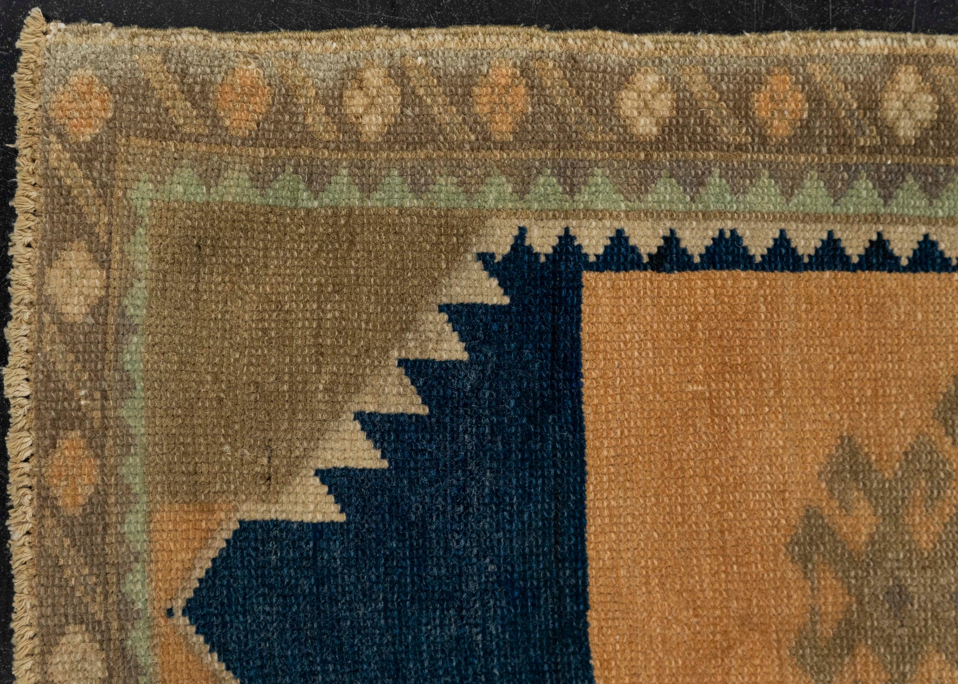 Turkish Mini Rug Oriental Hand Knotted Vintage Rug 1'6" x 2'9" #21276