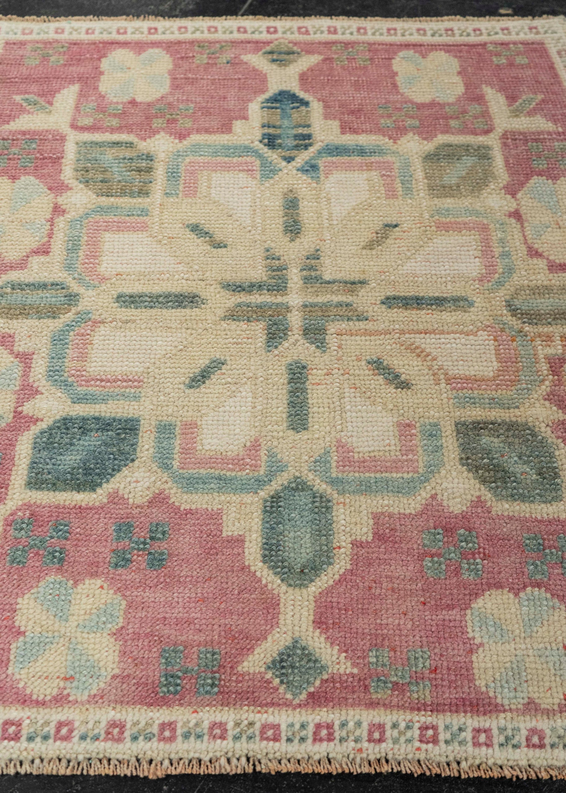 Turkish Mini Rug Oriental Hand Knotted Vintage Rug 2'2" x 2'4" #21193