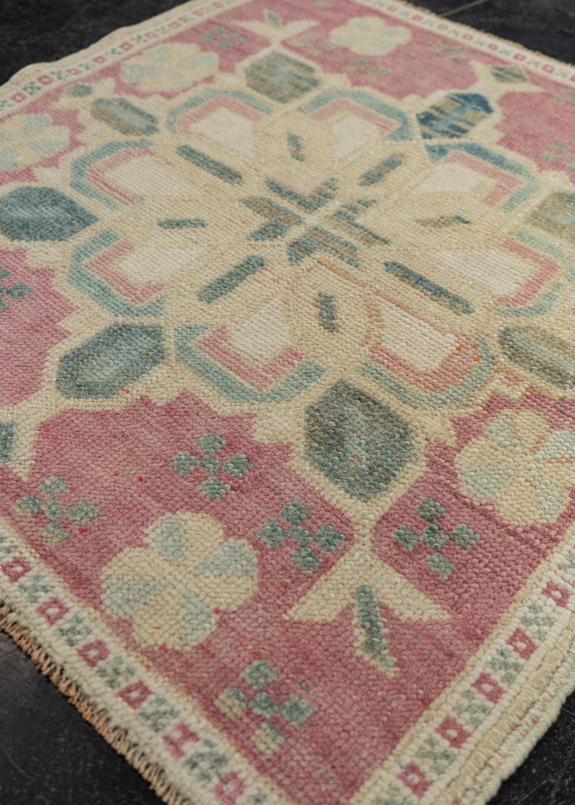 Turkish Mini Rug Oriental Hand Knotted Vintage Rug 2'2" x 2'4" #21193