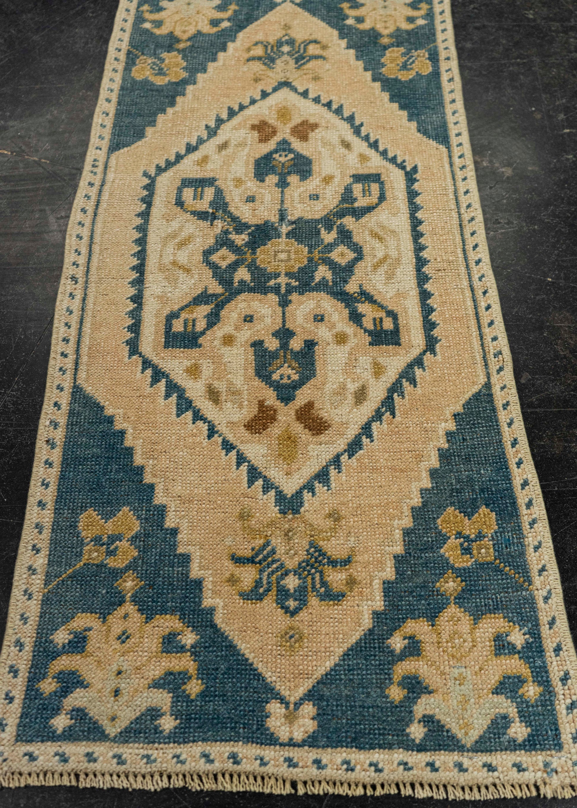 Turkish Mini Rug Oriental Hand Knotted Vintage Rug 1'5" x 3'2" #21135
