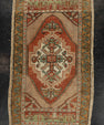 Turkish Mini Rug Oriental Hand Knotted Vintage Rug 1'11" x 3'2" #21210