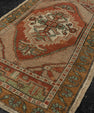Turkish Mini Rug Oriental Hand Knotted Vintage Rug 1'11" x 3'2" #21210