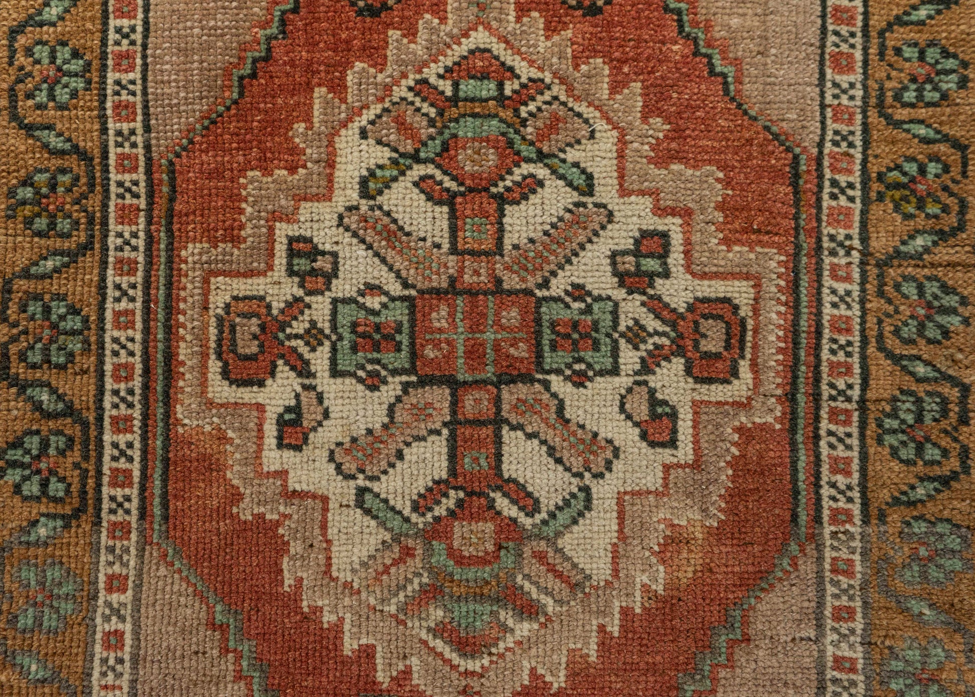 Turkish Mini Rug Oriental Hand Knotted Vintage Rug 1'11" x 3'2" #21210