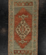 Turkish Mini Rug Oriental Hand Knotted Vintage Rug 1'10" x 3'9" #21250