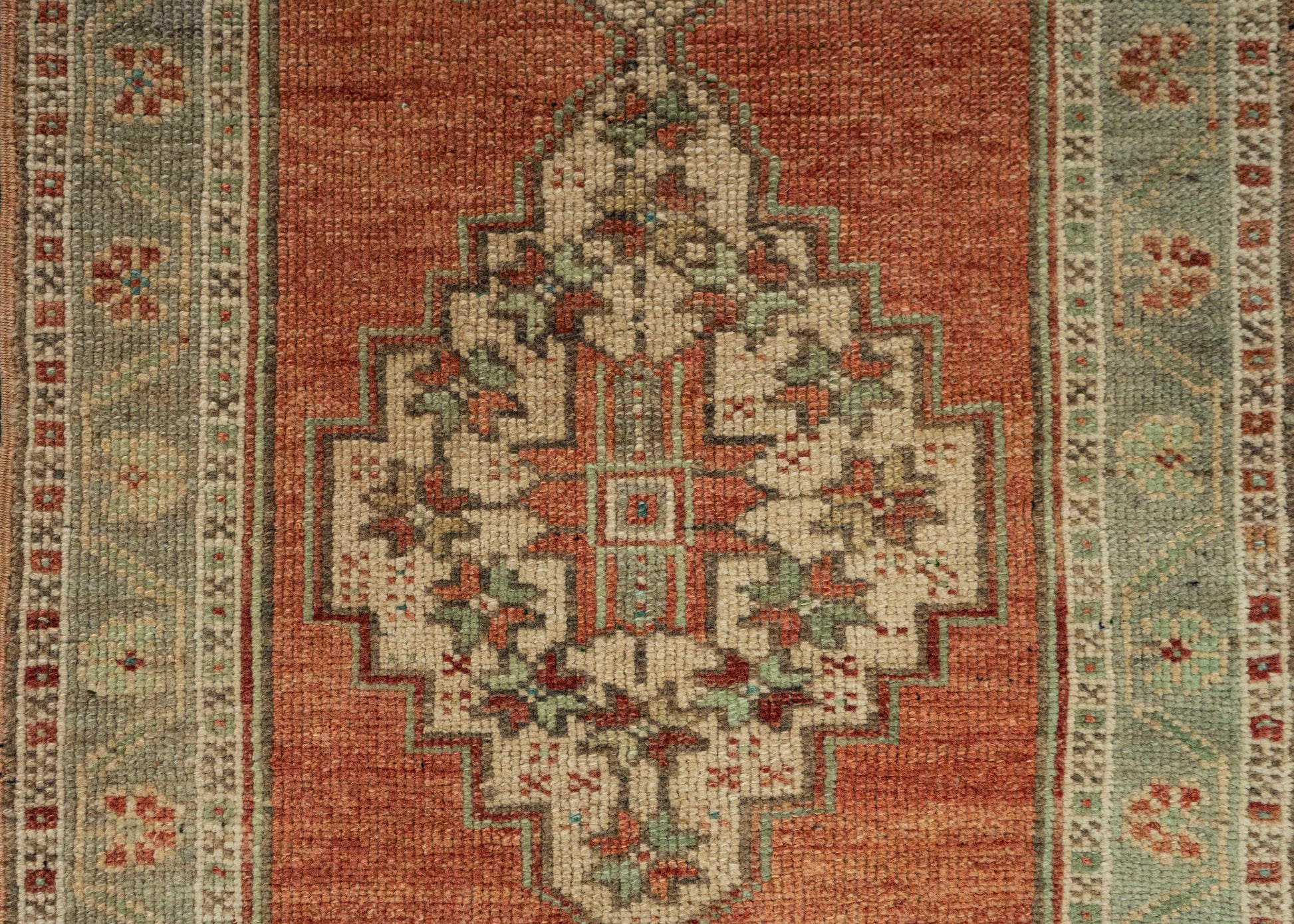 Turkish Mini Rug Oriental Hand Knotted Vintage Rug 1'10" x 3'9" #21250
