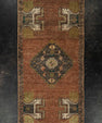 Turkish Mini Rug Oriental Hand Knotted Vintage Rug 1'7" x 3'4" #21275