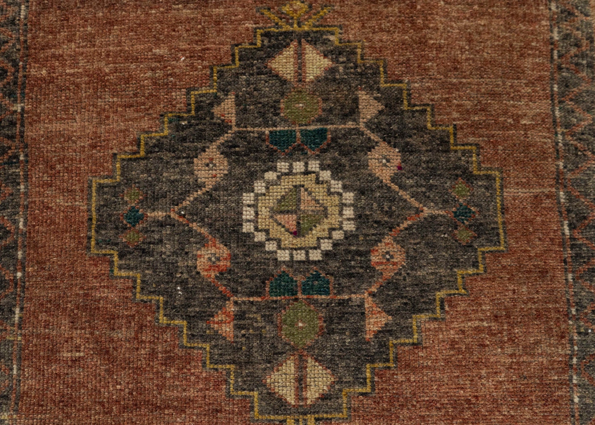 Turkish Mini Rug Oriental Hand Knotted Vintage Rug 1'7" x 3'4" #21275
