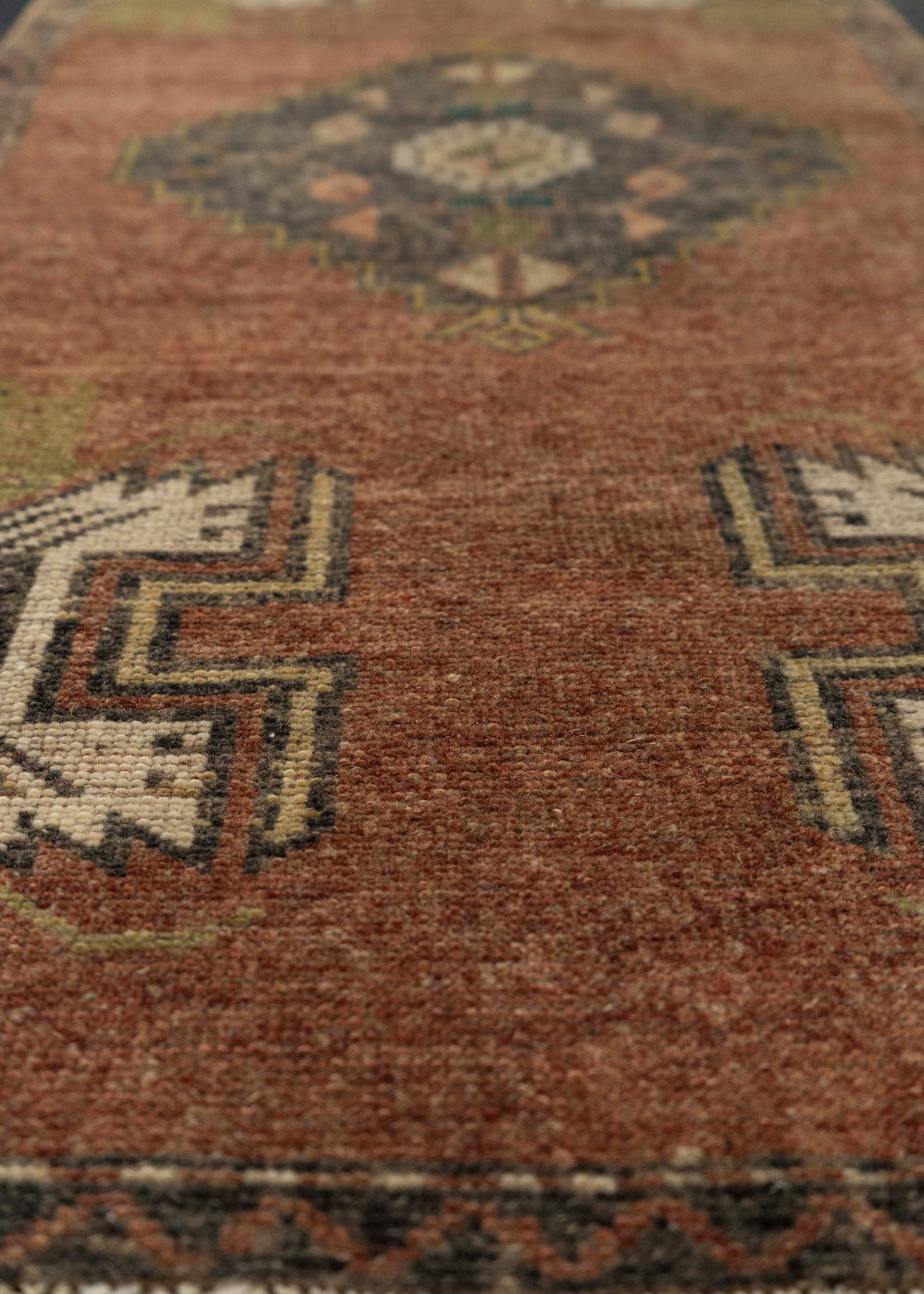 Turkish Mini Rug Oriental Hand Knotted Vintage Rug 1'7" x 3'4" #21275