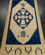 Turkish Mini Rug Oriental Hand Knotted Vintage Rug 1'8" x 3'10" #21280