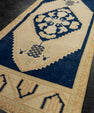 Turkish Mini Rug Oriental Hand Knotted Vintage Rug 1'8" x 3'10" #21280
