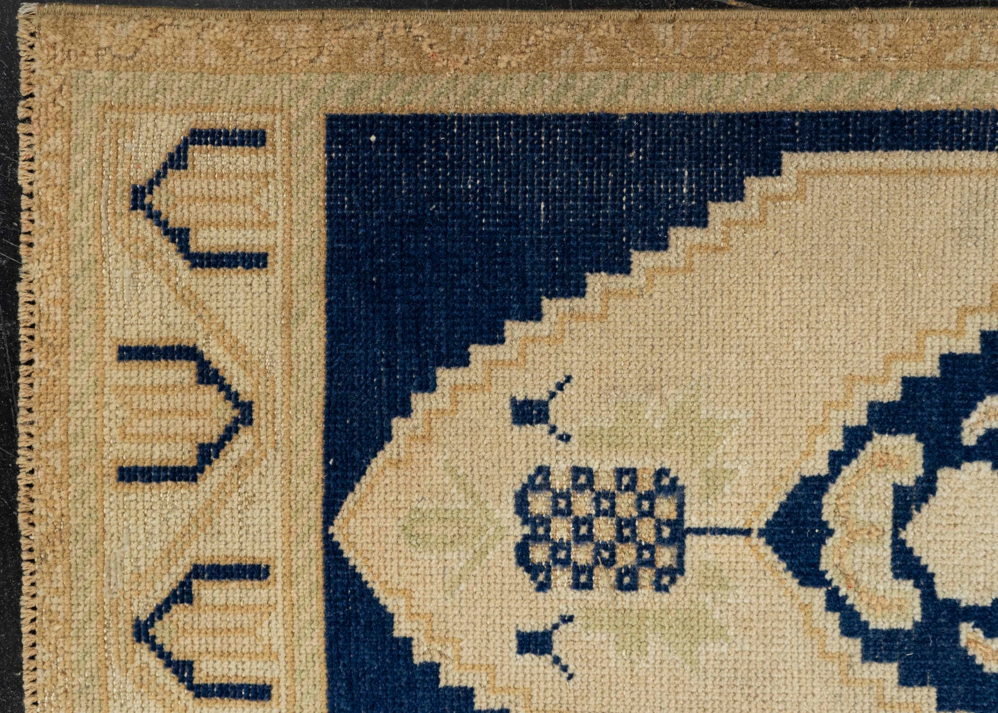 Turkish Mini Rug Oriental Hand Knotted Vintage Rug 1'8" x 3'10" #21280