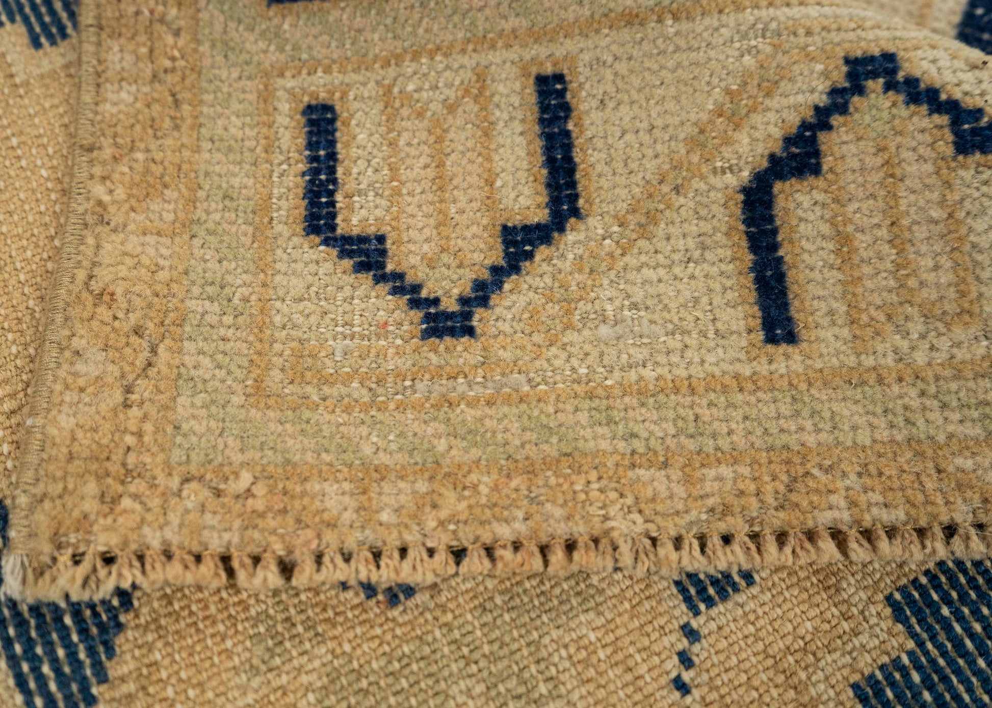 Turkish Mini Rug Oriental Hand Knotted Vintage Rug 1'8" x 3'10" #21280