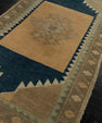 Turkish Mini Rug Oriental Hand Knotted Vintage Rug 1'6" x 2'9" #21219