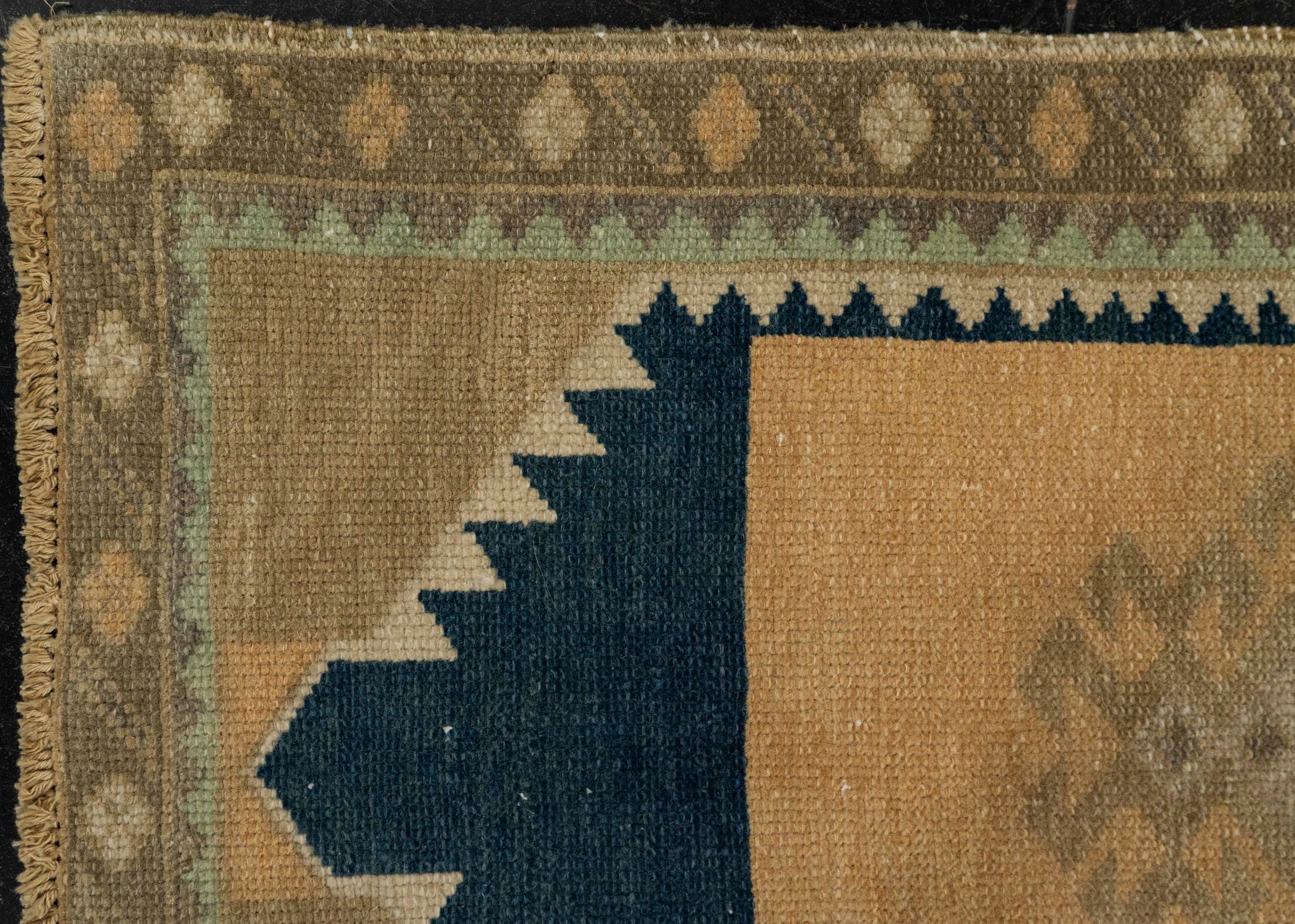 Turkish Mini Rug Oriental Hand Knotted Vintage Rug 1'6" x 2'9" #21219