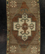 Turkish Mini Rug Oriental Hand Knotted Vintage Rug 1'7" x 2'11" #21274