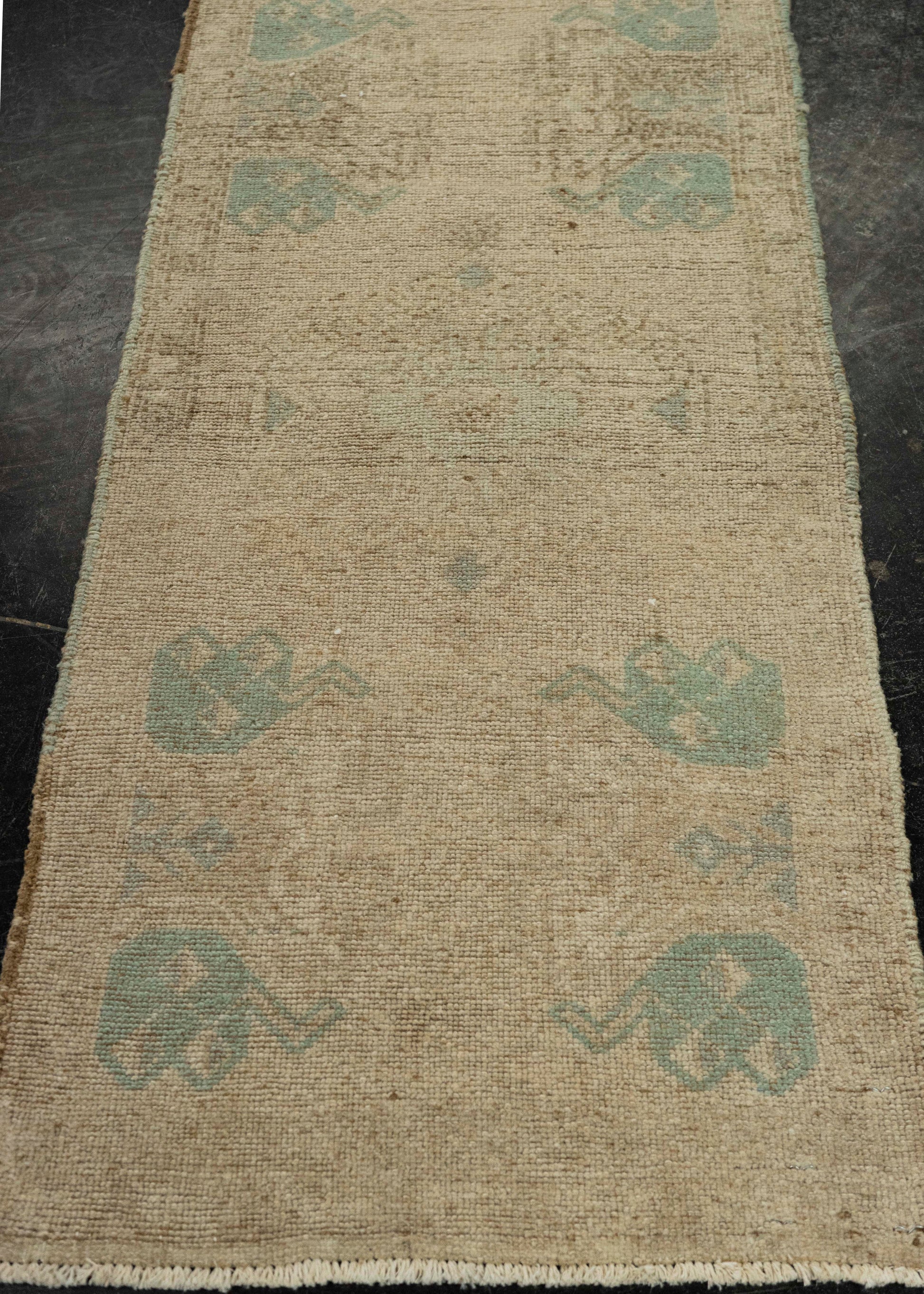 Turkish Mini Rug Oriental Hand Knotted Vintage Rug 1'7" x 3'5" #21279