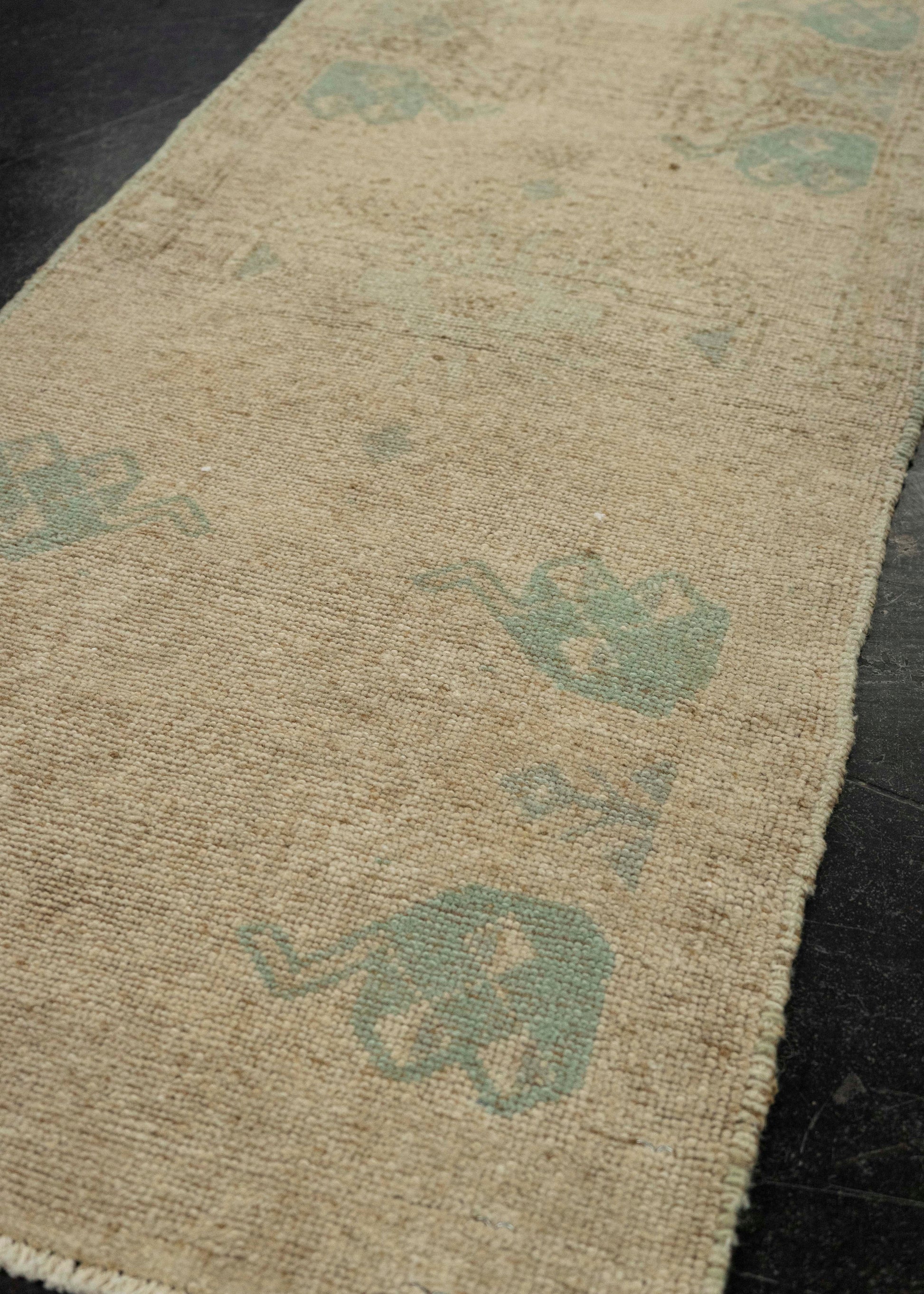 Turkish Mini Rug Oriental Hand Knotted Vintage Rug 1'7" x 3'5" #21279