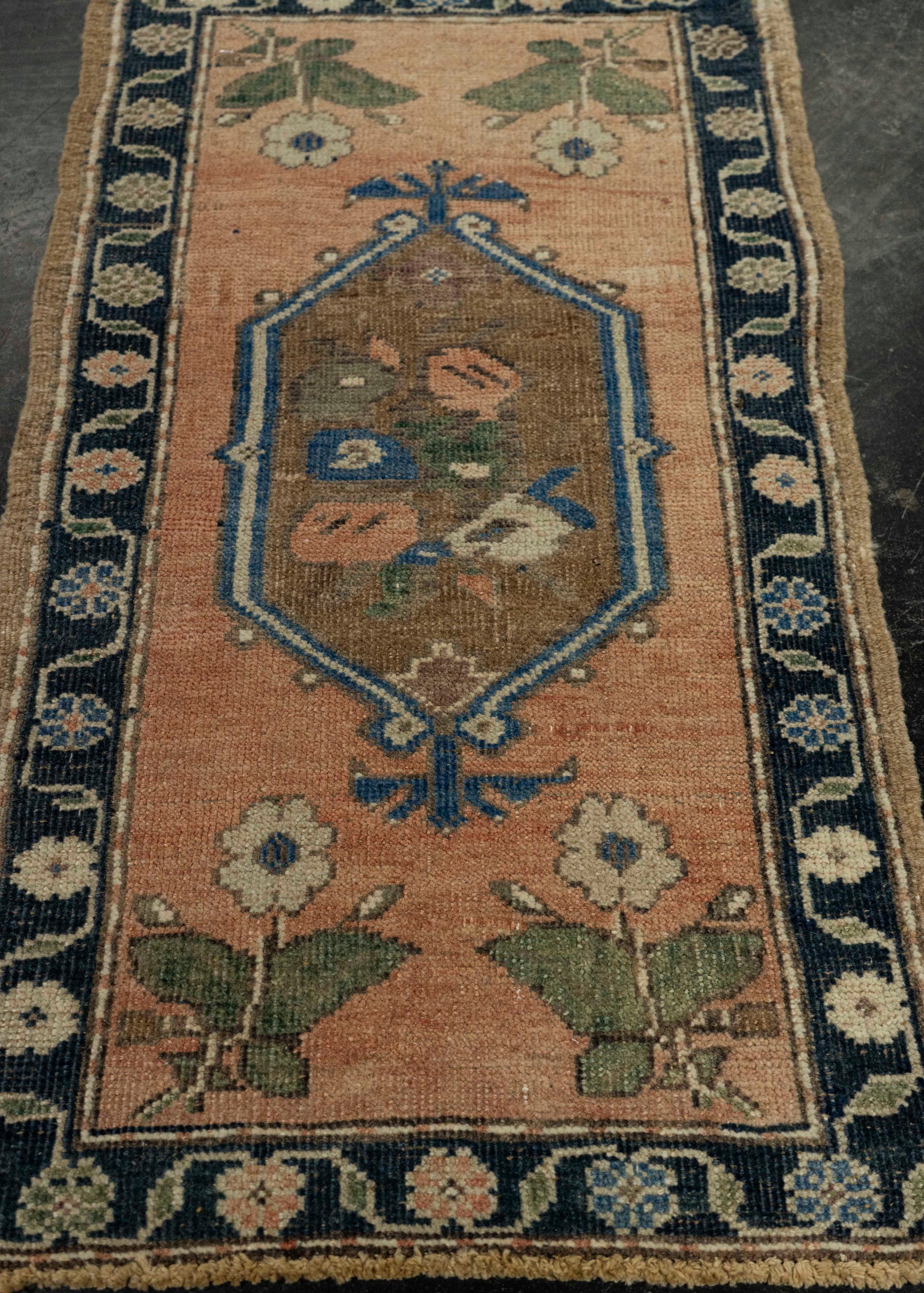 Turkish Mini Rug Oriental Hand Knotted Vintage Rug 1'6" x 2'8" #21277