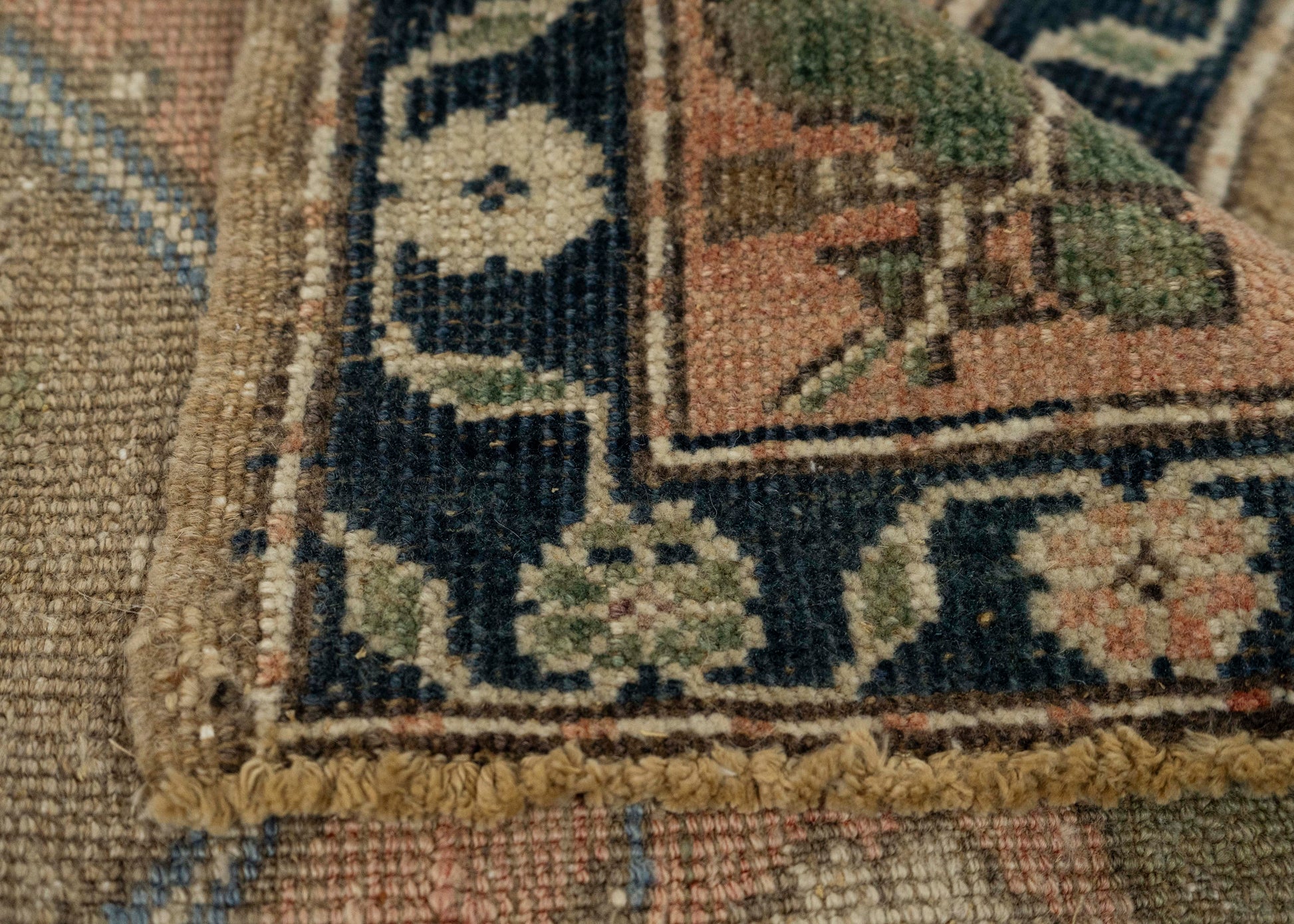 Turkish Mini Rug Oriental Hand Knotted Vintage Rug 1'6" x 2'8" #21277