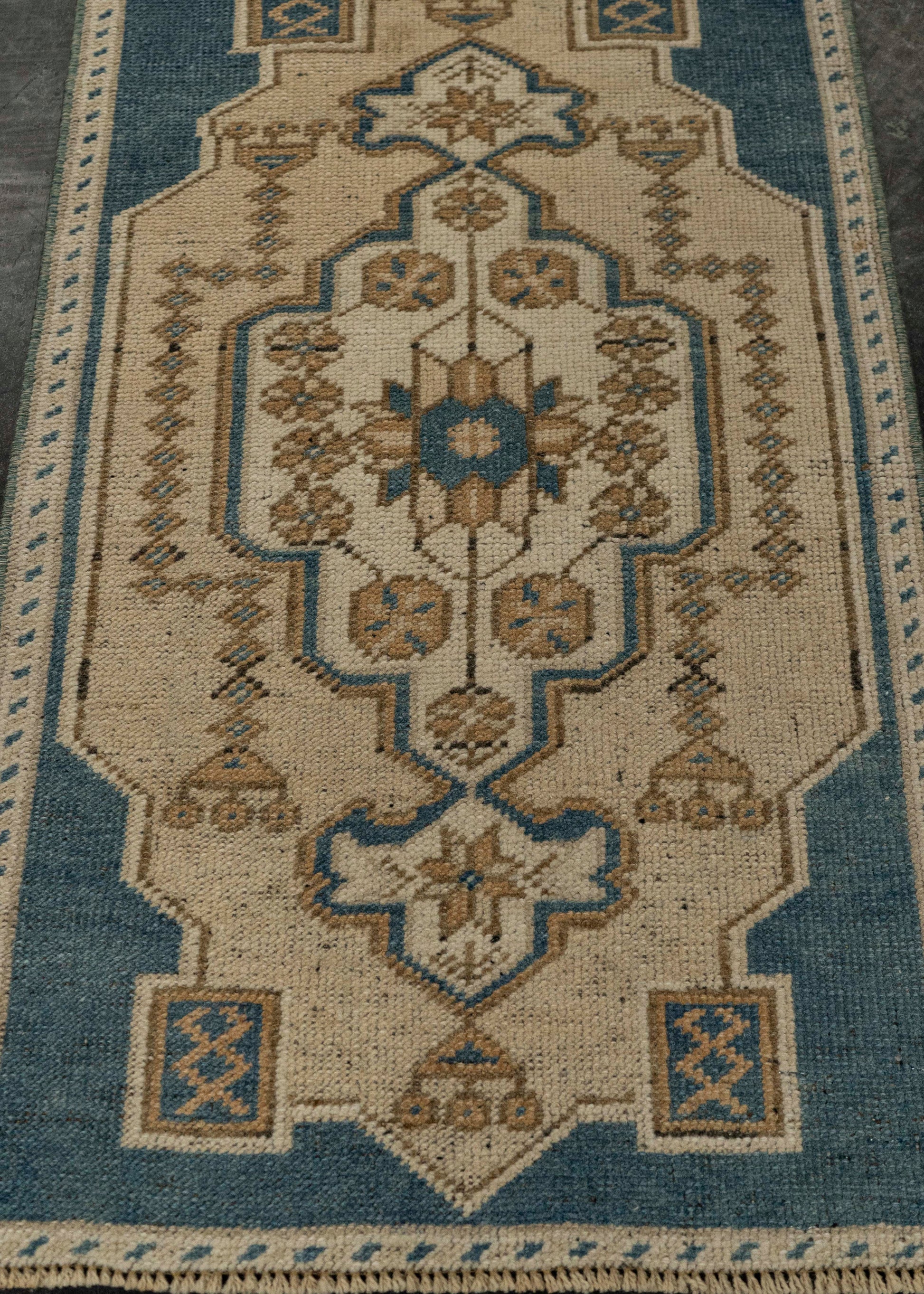 Turkish Mini Rug Oriental Hand Knotted Vintage Rug 1'6" x 2'7" #21223