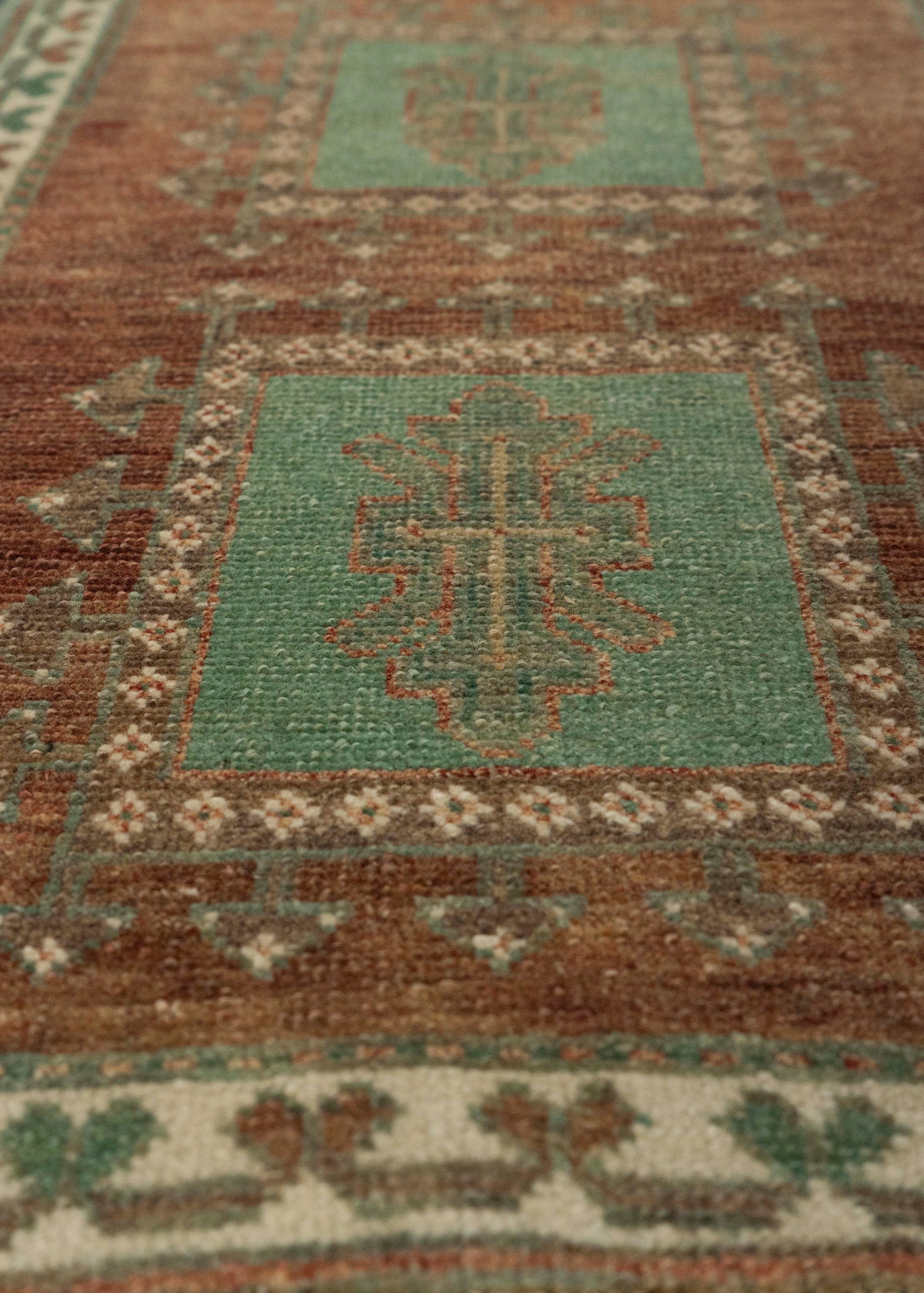 Turkish Mini Rug Oriental Hand Knotted Vintage Rug 1'7" x 3'1" #21296