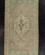 Turkish Mini Rug Oriental Hand Knotted Vintage Rug 1'7" x 2'10" #21217