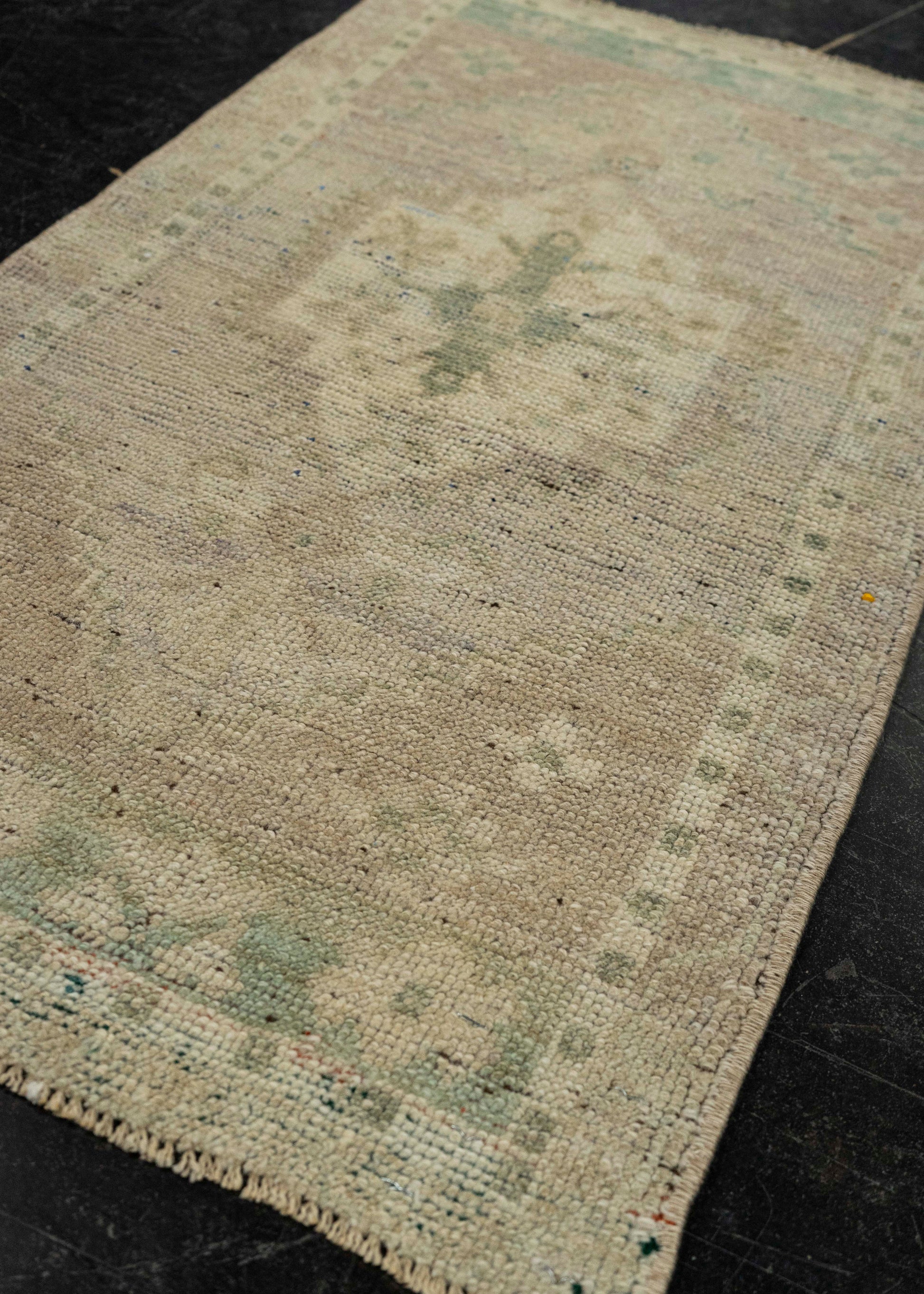 Turkish Mini Rug Oriental Hand Knotted Vintage Rug 1'7" x 2'10" #21217