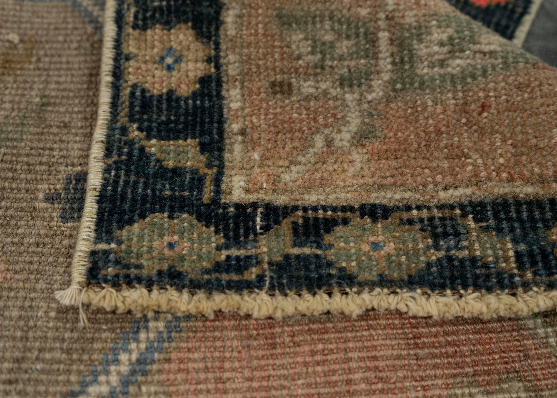 Turkish Mini Rug Oriental Hand Knotted Vintage Rug 1'6" x 2'7" #21218