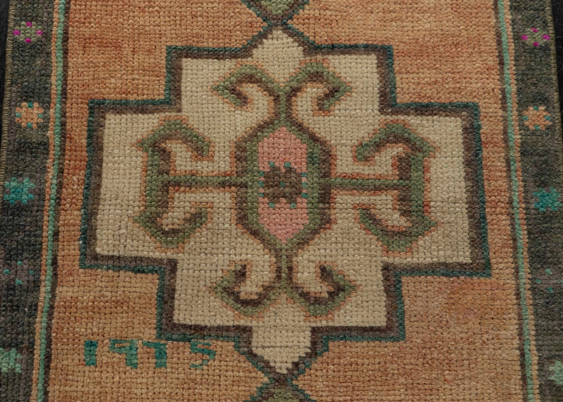 Turkish Mini Rug Oriental Hand Knotted Vintage Rug 1'8" x 3'4" #21195