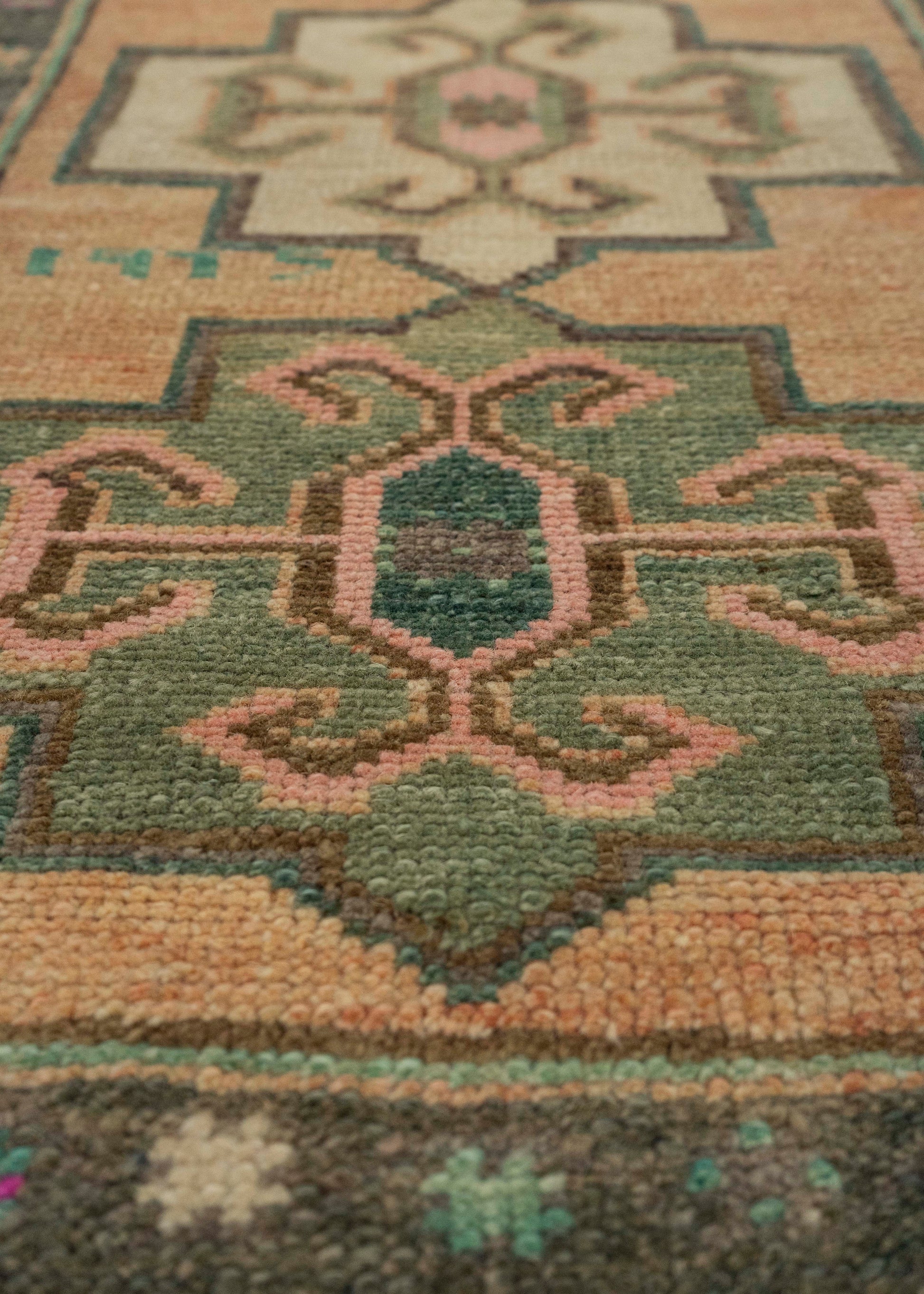 Turkish Mini Rug Oriental Hand Knotted Vintage Rug 1'8" x 3'4" #21195