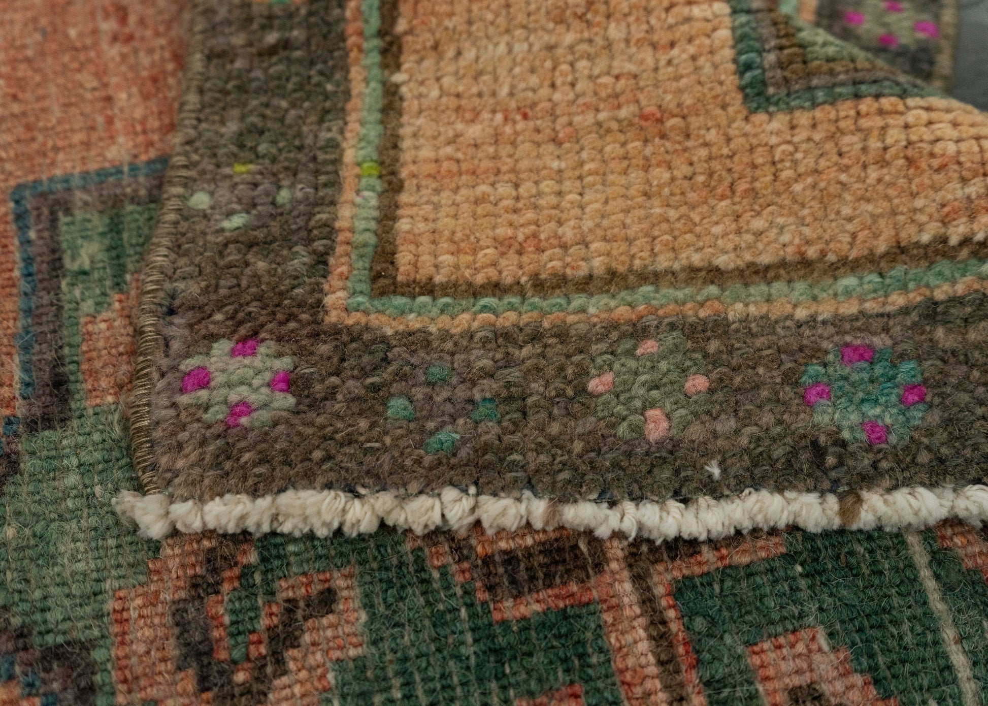 Turkish Mini Rug Oriental Hand Knotted Vintage Rug 1'8" x 3'4" #21195