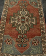Turkish Mini Rug Oriental Hand Knotted Vintage Rug 1'8" x 2'11" #21232