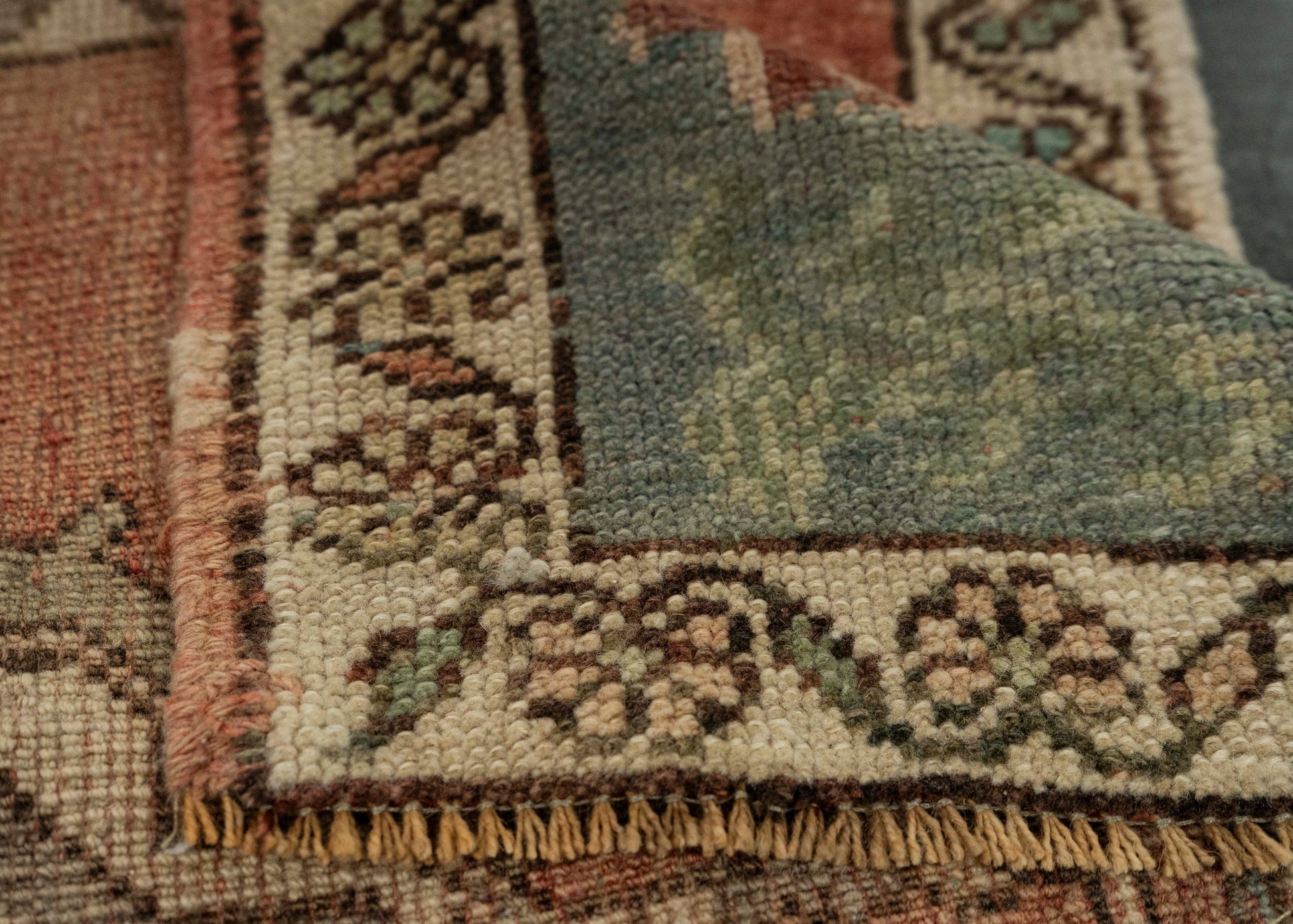 Turkish Mini Rug Oriental Hand Knotted Vintage Rug 1'8" x 2'11" #21232