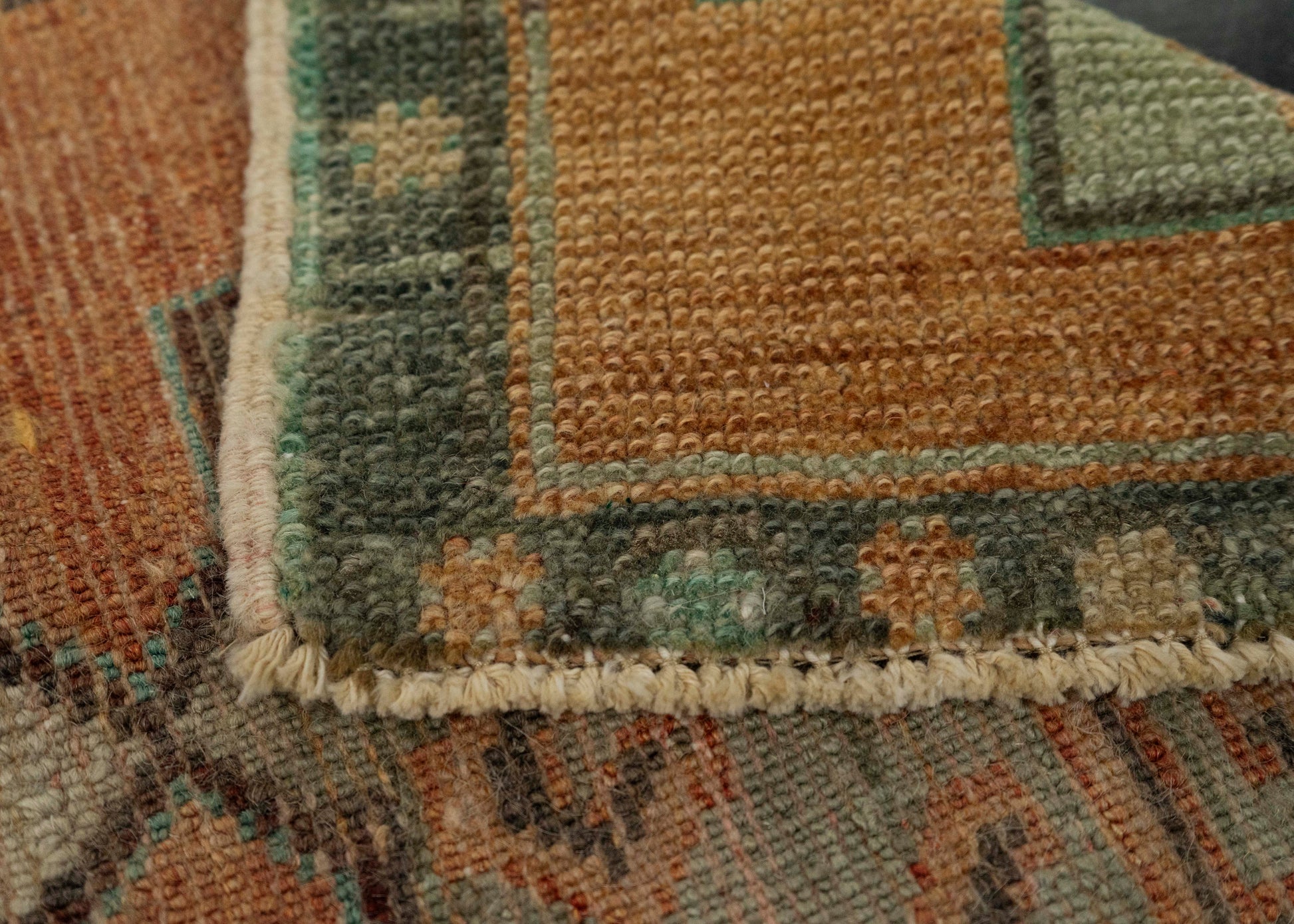 Turkish Mini Rug Oriental Hand Knotted Vintage Rug 1'6" x 3'1" #21235