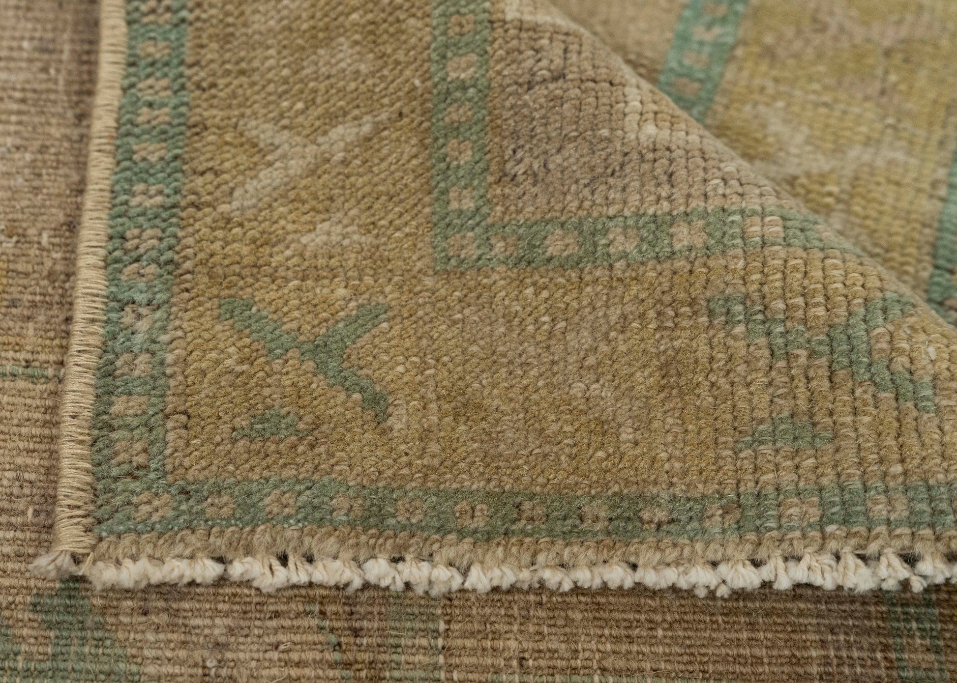 Turkish Mini Rug Oriental Hand Knotted Vintage Rug 1'10" x 2'10" #21053