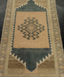 Turkish Mini Rug Oriental Hand Knotted Vintage Rug 1'7" x 2'8" #21254