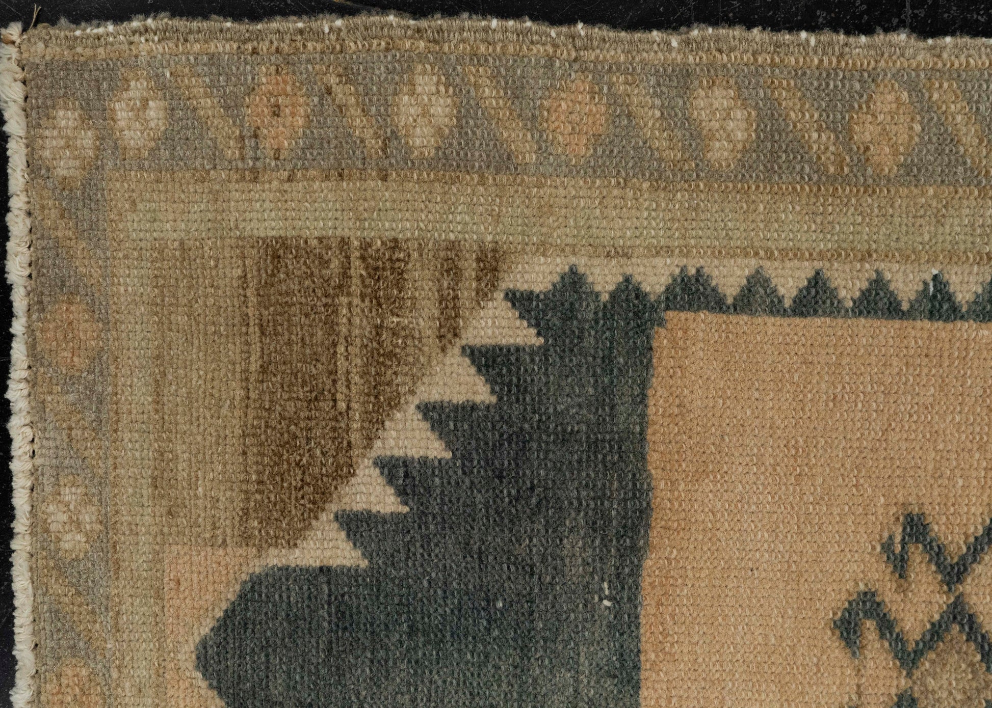 Turkish Mini Rug Oriental Hand Knotted Vintage Rug 1'7" x 2'8" #21254