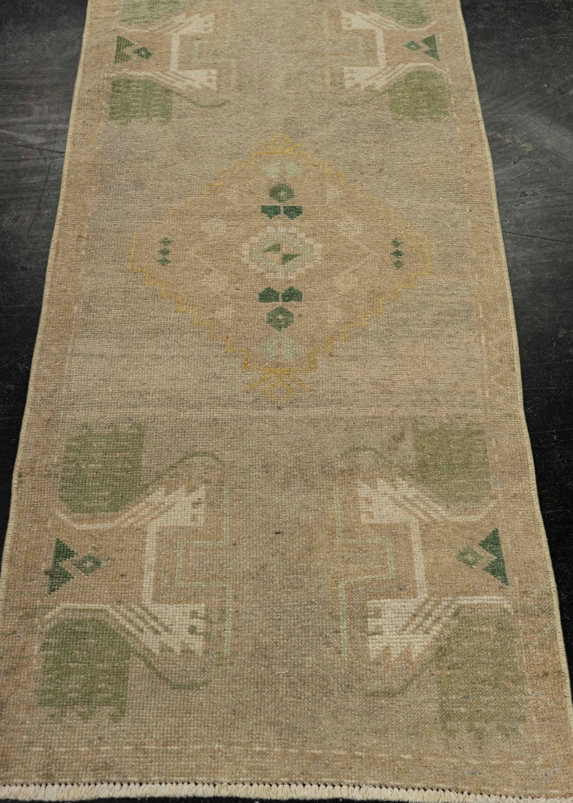 Turkish Mini Rug Oriental Hand Knotted Vintage Rug 1'8" x 3'5" #21253