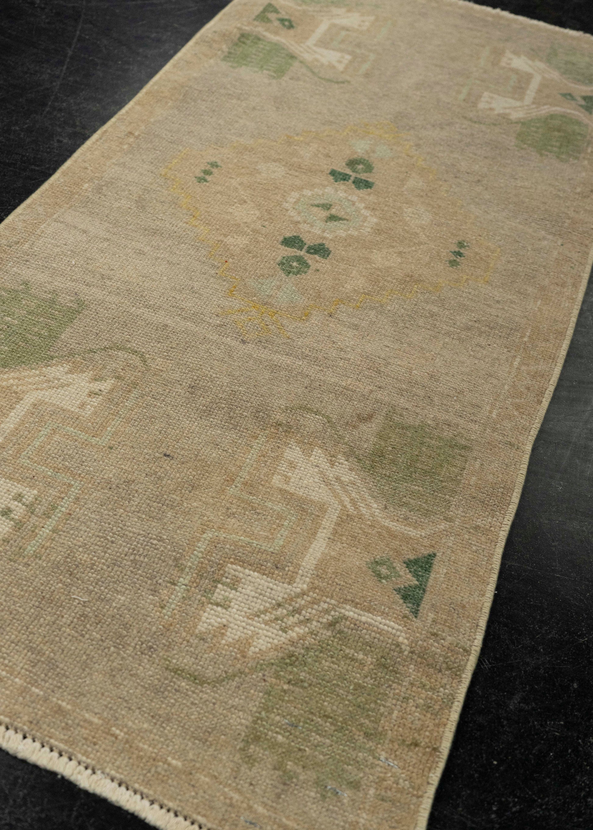 Turkish Mini Rug Oriental Hand Knotted Vintage Rug 1'8" x 3'5" #21253