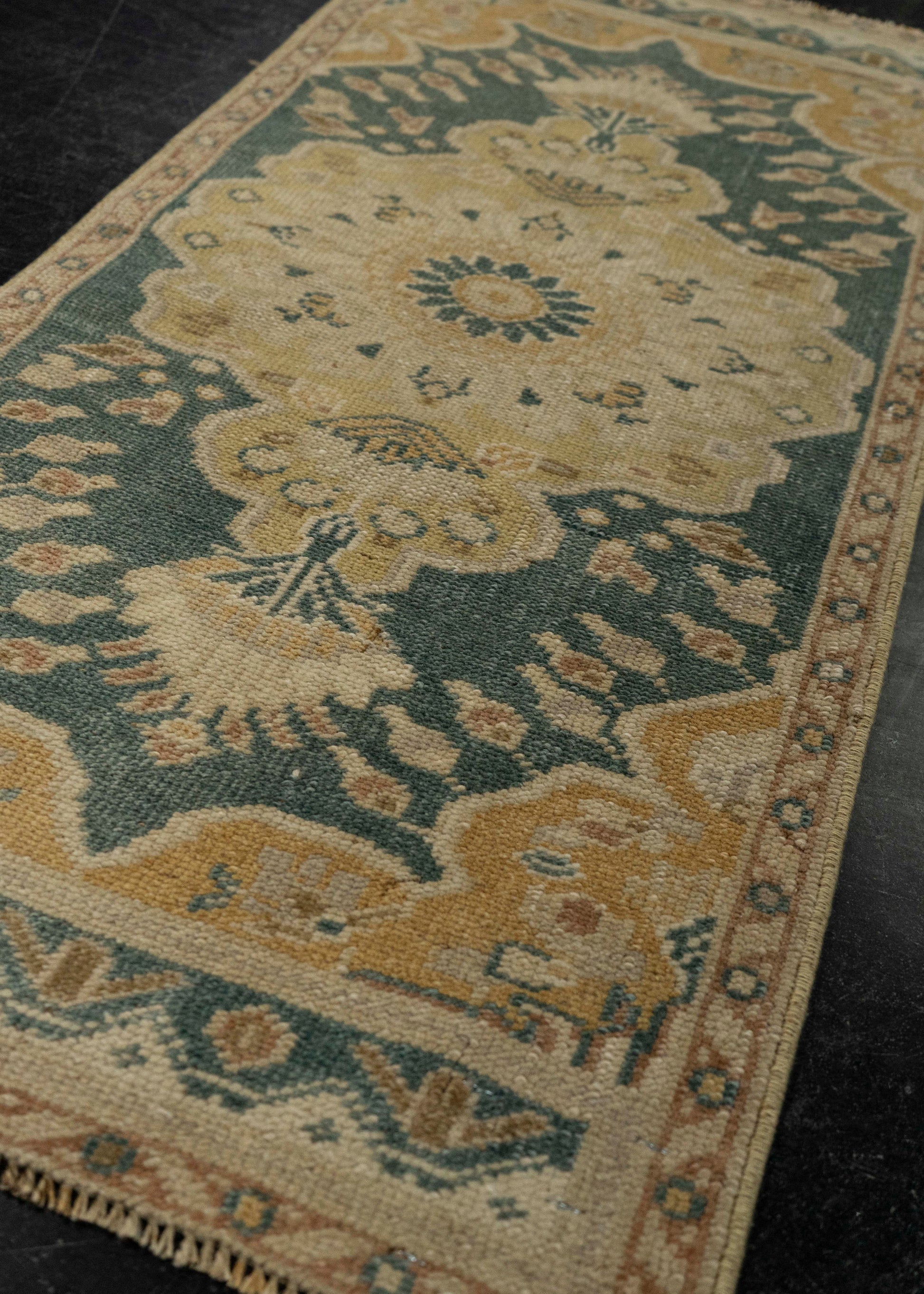 Turkish Mini Rug Oriental Hand Knotted Vintage Rug 1'7" x 3'3" #21251