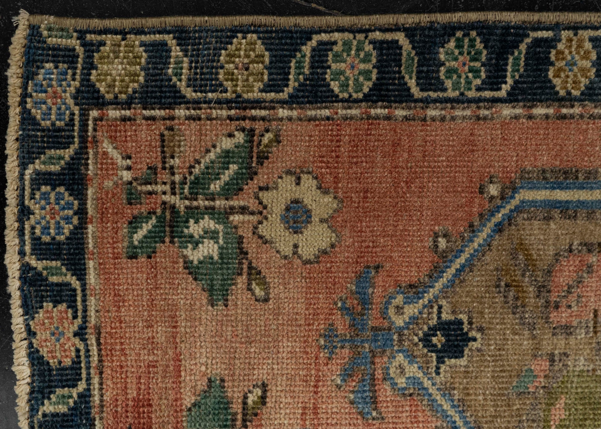 Turkish Mini Rug Oriental Hand Knotted Vintage Rug 1'6" x 2'10" #21226