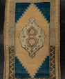 Turkish Mini Rug Oriental Hand Knotted Vintage Rug 1'10" x 2'10" #21192