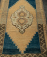 Turkish Mini Rug Oriental Hand Knotted Vintage Rug 1'10" x 2'10" #21192