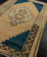 Turkish Mini Rug Oriental Hand Knotted Vintage Rug 1'10" x 2'10" #21192