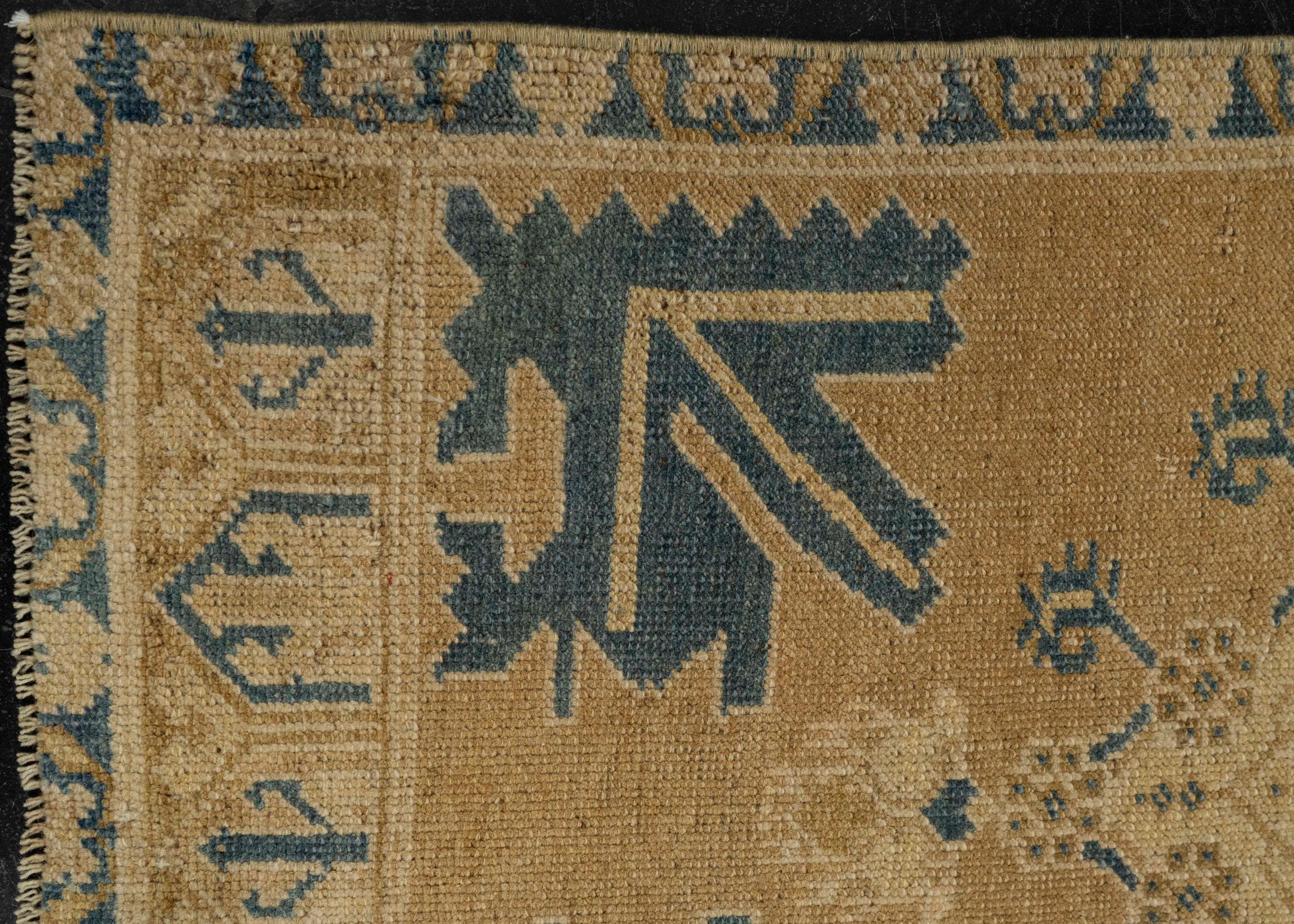 Turkish Mini Rug Oriental Hand Knotted Vintage Rug 1'9" x 3'7" #21231