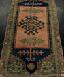Turkish Mini Rug Oriental Hand Knotted Vintage Rug 1'7" x 3'2" #21216